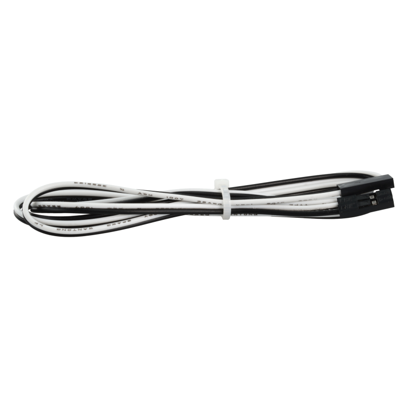 2P color black and white cable length 80cm, one end 2.54 DuPont female 2P, one end DuPont female 1Px2