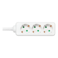 DELTACO Earthed power strip with 3 sockets, 1.5 m
