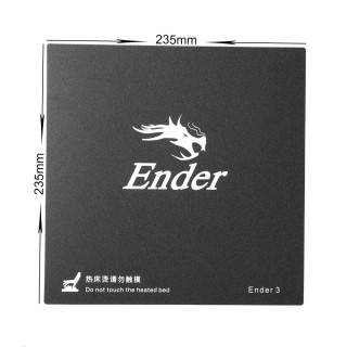 Creality 3D Ender-3 Build Surface 235x235mm with glass fiber plate and clips