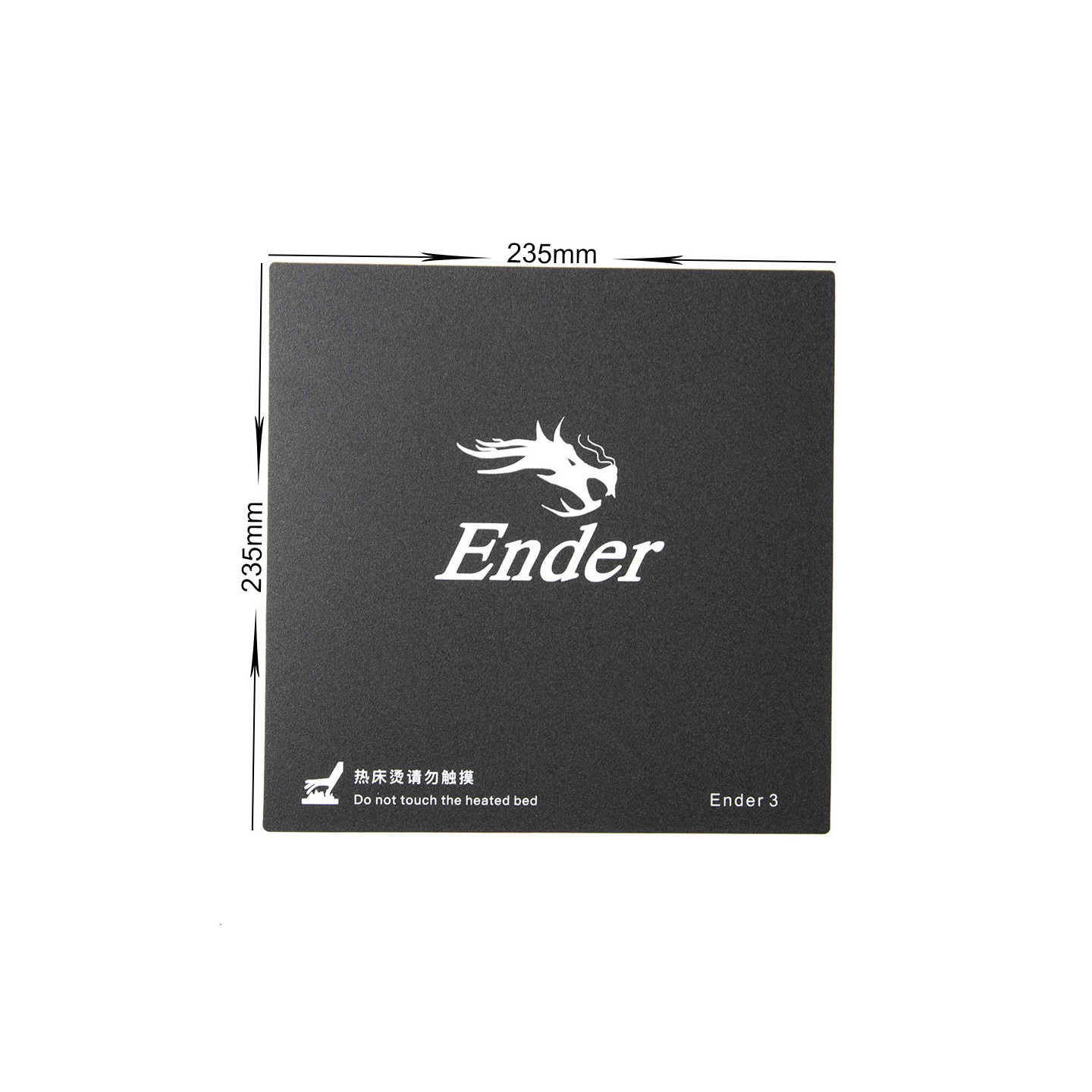 Creality 3D Ender-3 Build Surface 235x235mm with glass fiber plate and clips