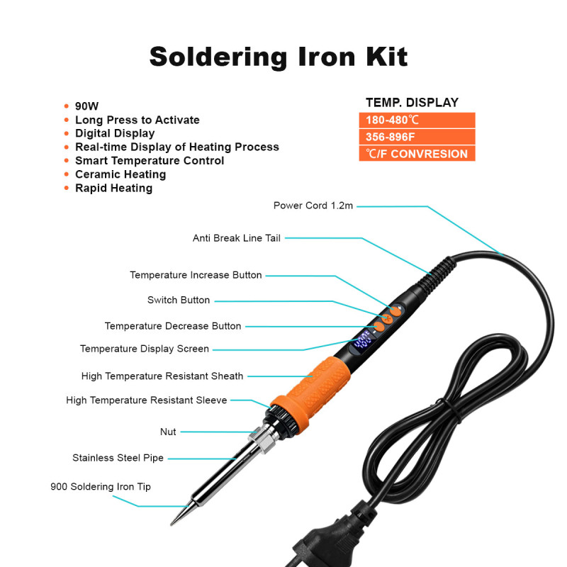 Mintion Soldering Iron Kit - UK PLUG