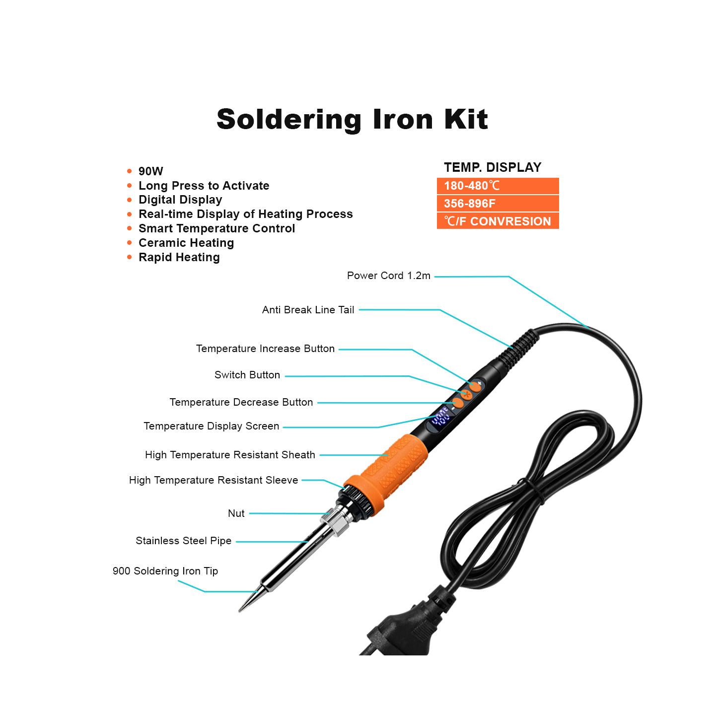 Mintion Soldering Iron Kit - UK PLUG