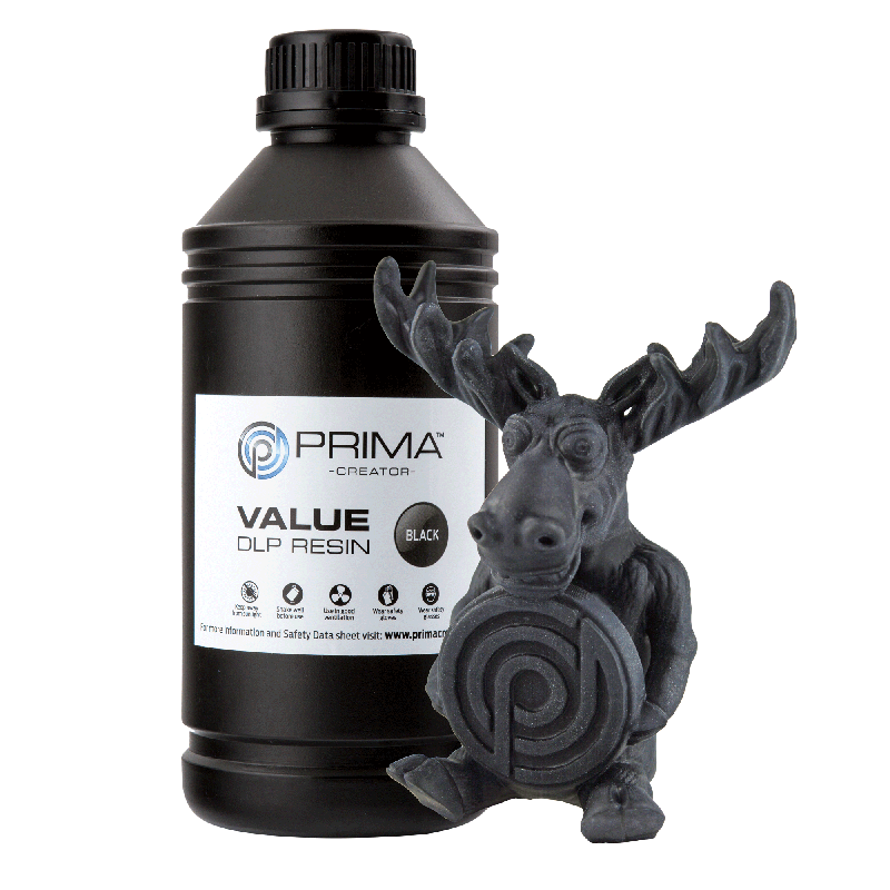 PrimaCreator Value UV / DLP Resin - 1 kg - Black