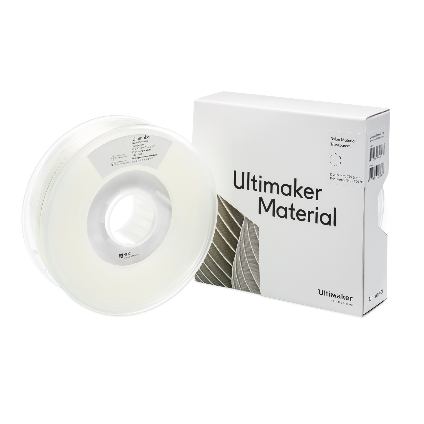 Ultimaker Nylon - 2.85 mm - 750 g - Transparent