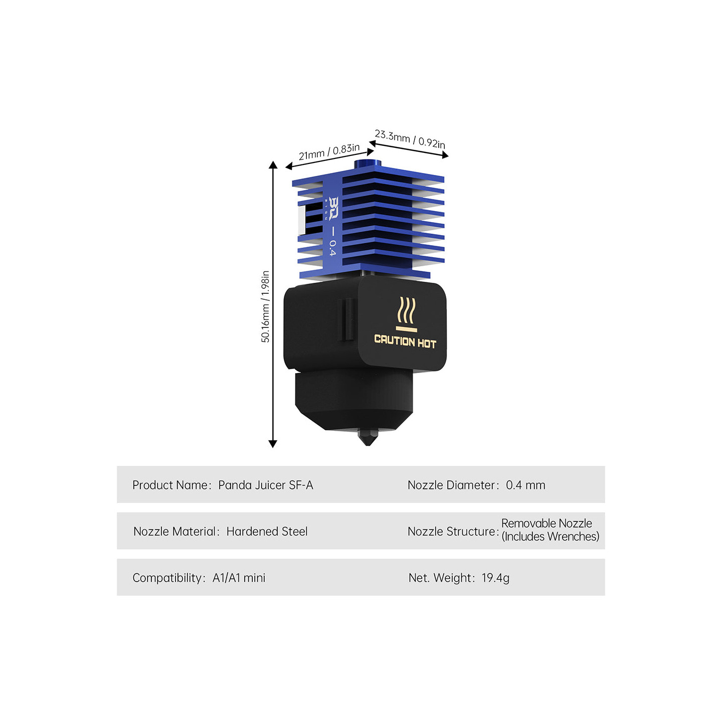 BIQU Panda Juicer Hotend SF - A (For Bambu Lab A1/A1 mini)