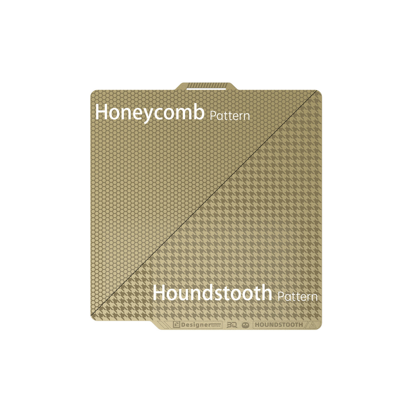 BIQU Panda Dual-textured Build Plate with Honeycomb & Houndstooth Patterns for Bambu X1/P1/A1