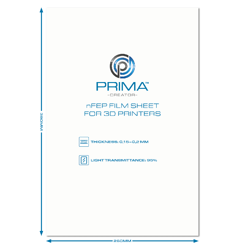 PrimaCreator nFEP Film Sheet for 3D Printers - 260 x 390 mm