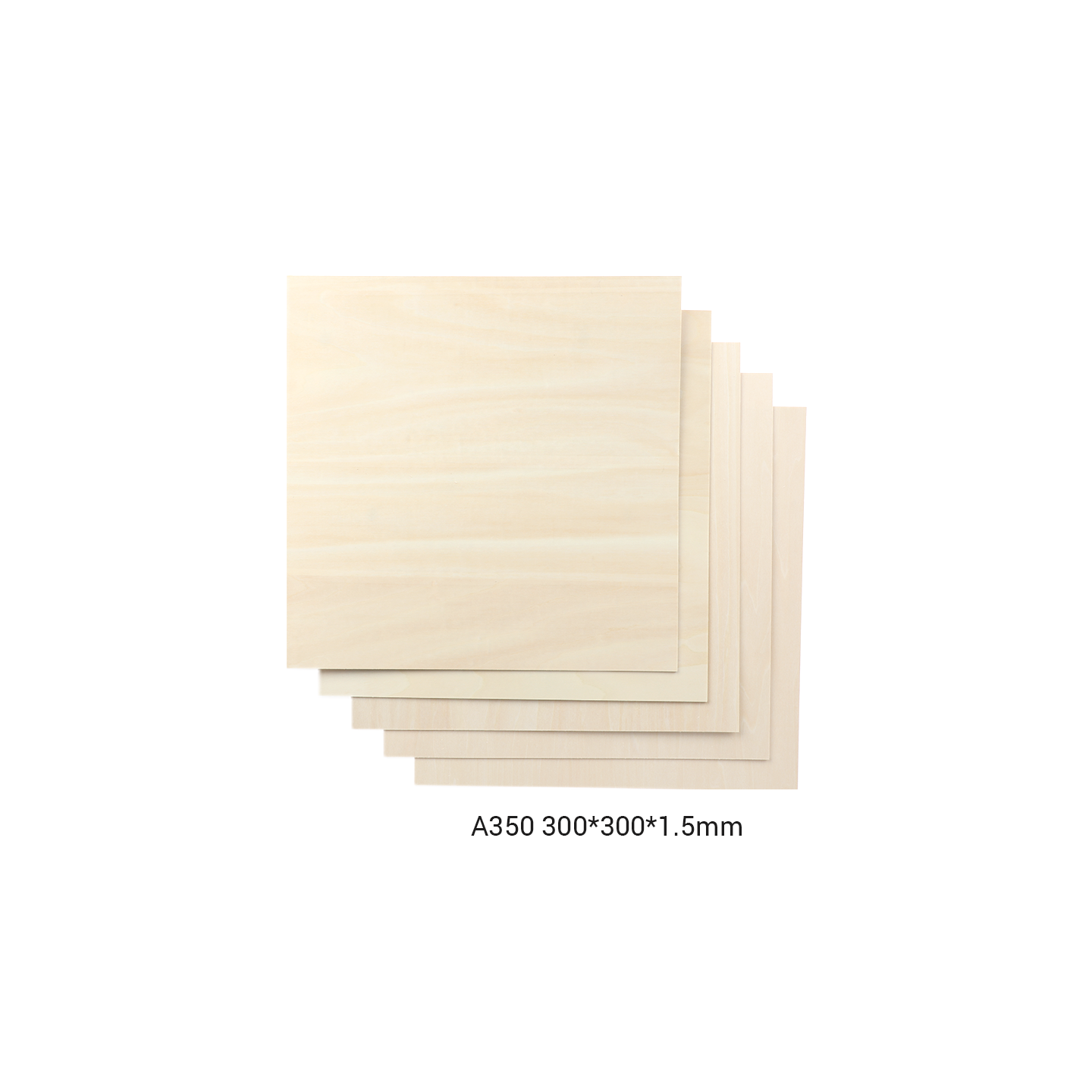 Snapmaker Basswood Sheet-A350 / 300x300x1,5mm / 5-pack