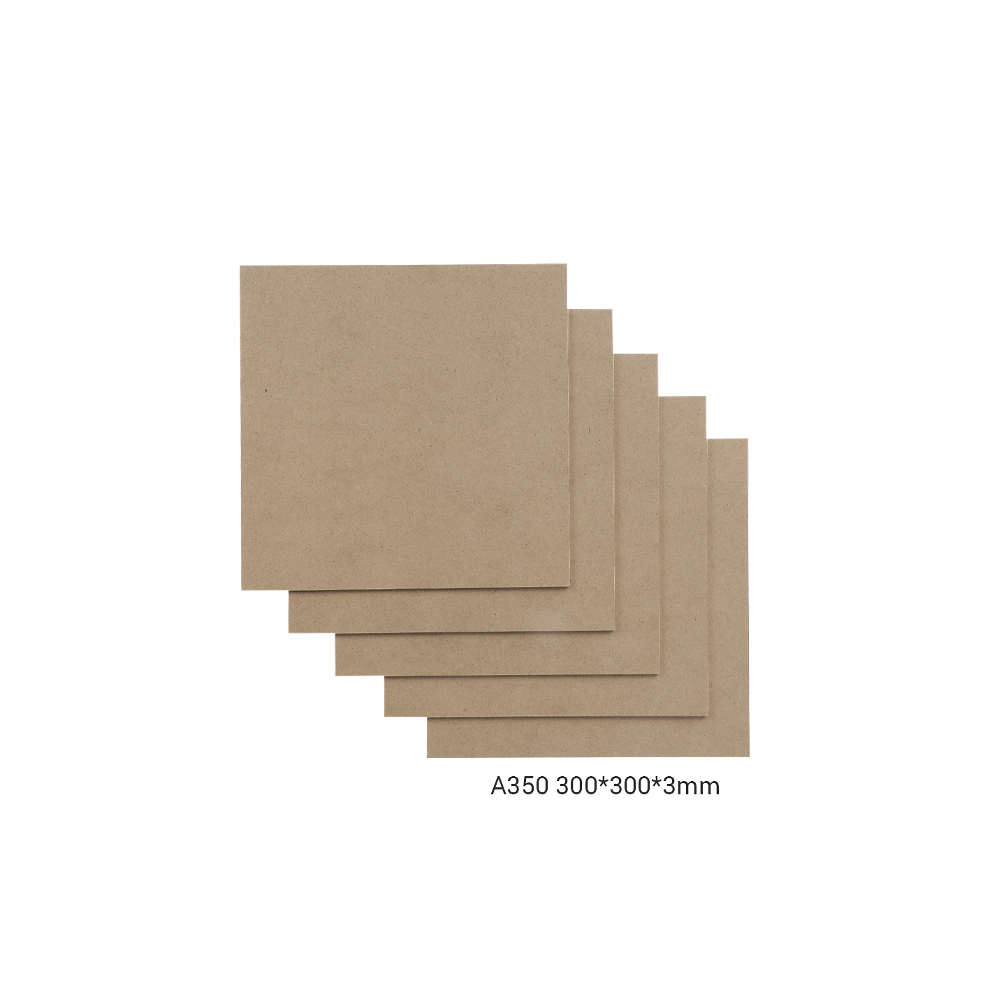 Snapmaker MDF Wood Sheet-A350 / 300x300x3mm / 5-pack