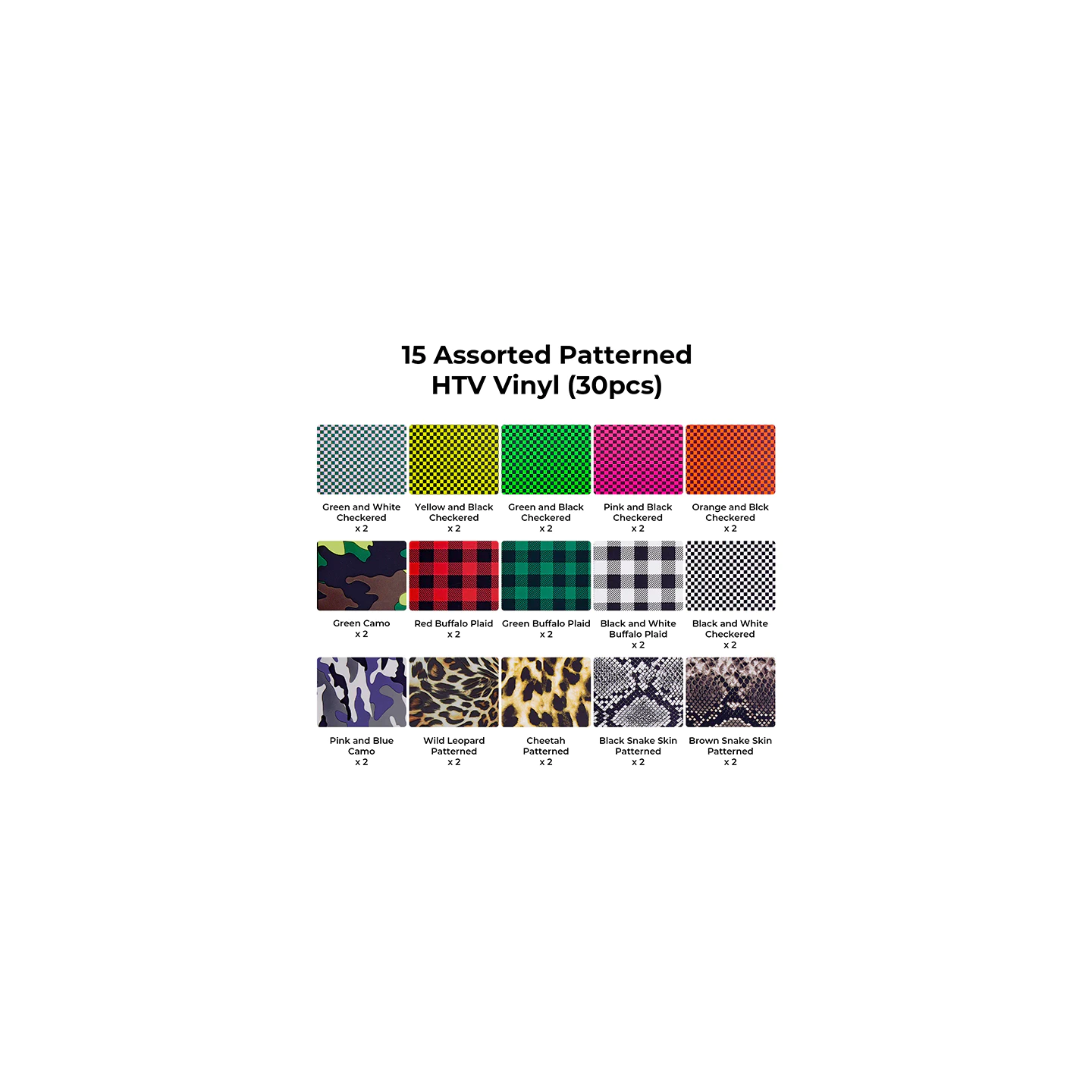 xTool Patterned Heat Transfer Vinyl - 30-pack