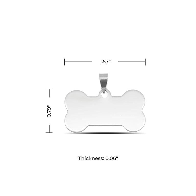xTool Bone-Shaped Stainless Steel Dog Tag - 10 pcs
