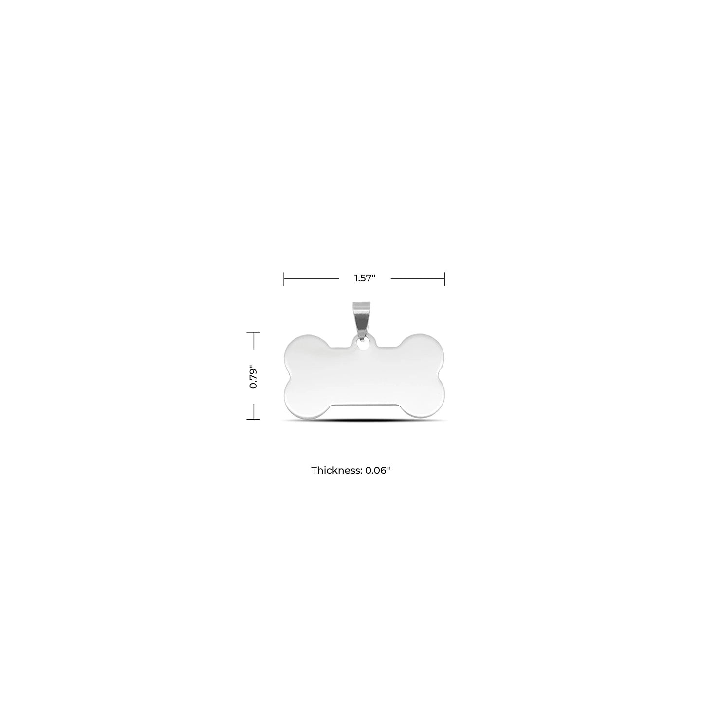 xTool Bone-Shaped Stainless Steel Dog Tag - 10 pcs
