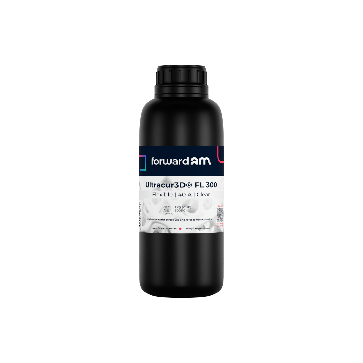 Forward AM Ultracur3D Flexible UV Resin FL 300 - 1 kg - Clear