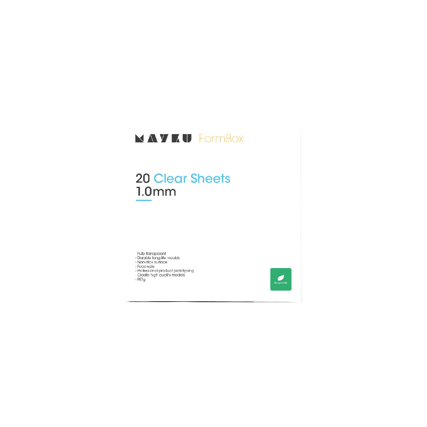 Mayku FormBox Clear Sheets  1.0mm (20 Pack)