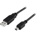 Deltaco USB Cable - 1 m - A-mini B