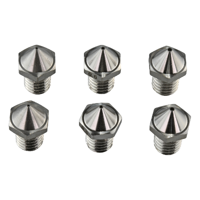 Flashforge Creator 3 Pro / Creator 4 Steel Nozzle Set - 0.4/0.6/0.8 mm - 6-pack