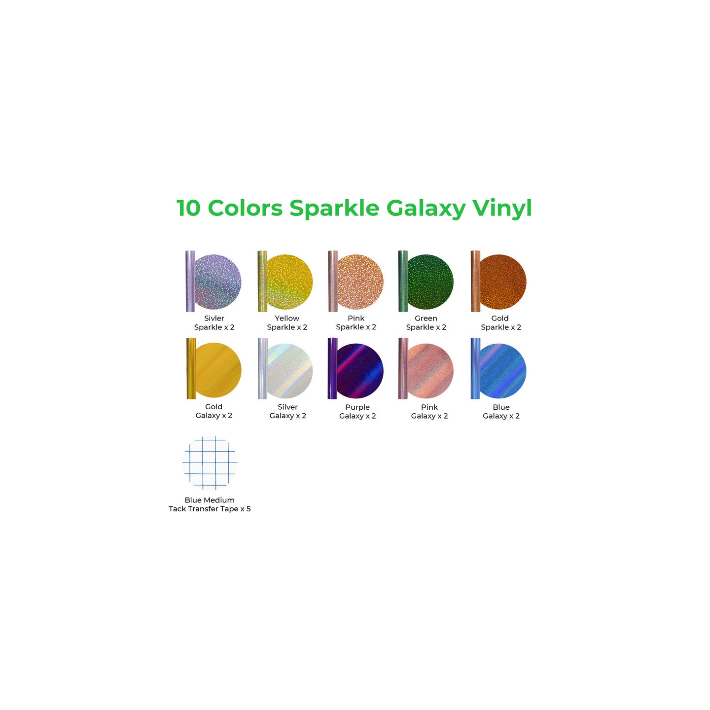 xTool Sparkle Galaxy Self-adhesive Vinyl - 20-pack