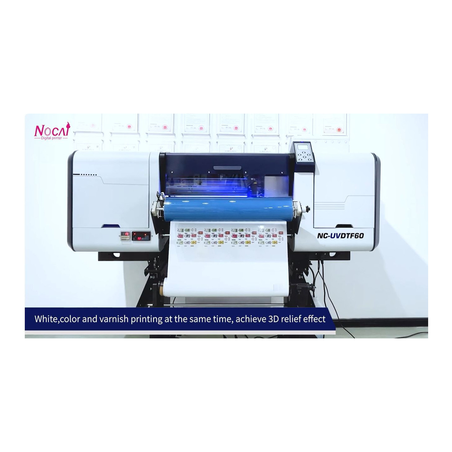 NOCAI NC-UVDTF60 PLUS  UV DTF uzlīmju printeris.