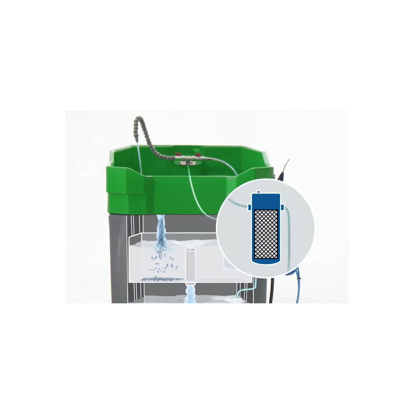 PROLAQ Compact is environmentally friendly system for  manual cleaning with coarse filter, coarse filter, sedimentation tank.