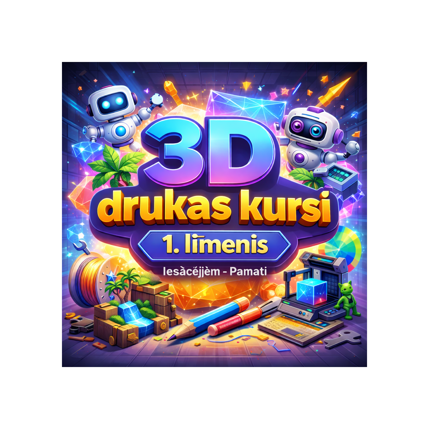 3D Drukas KURSI / APMĀCĪBAS  1. līmenis – Iesācējs (Pamati)