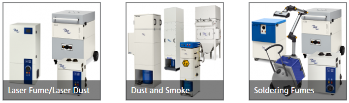 Air purification, fume extraction and air drying