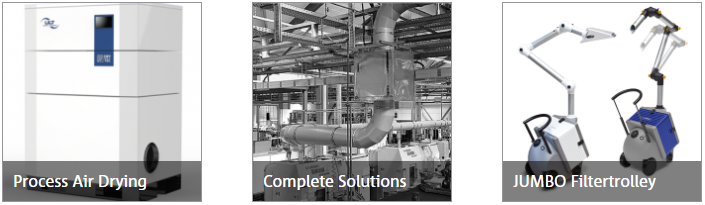 Air purification, fume extraction and air drying